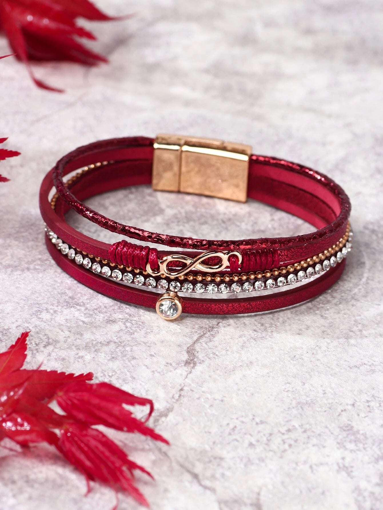 Brazalete a capas Infinity Rojo