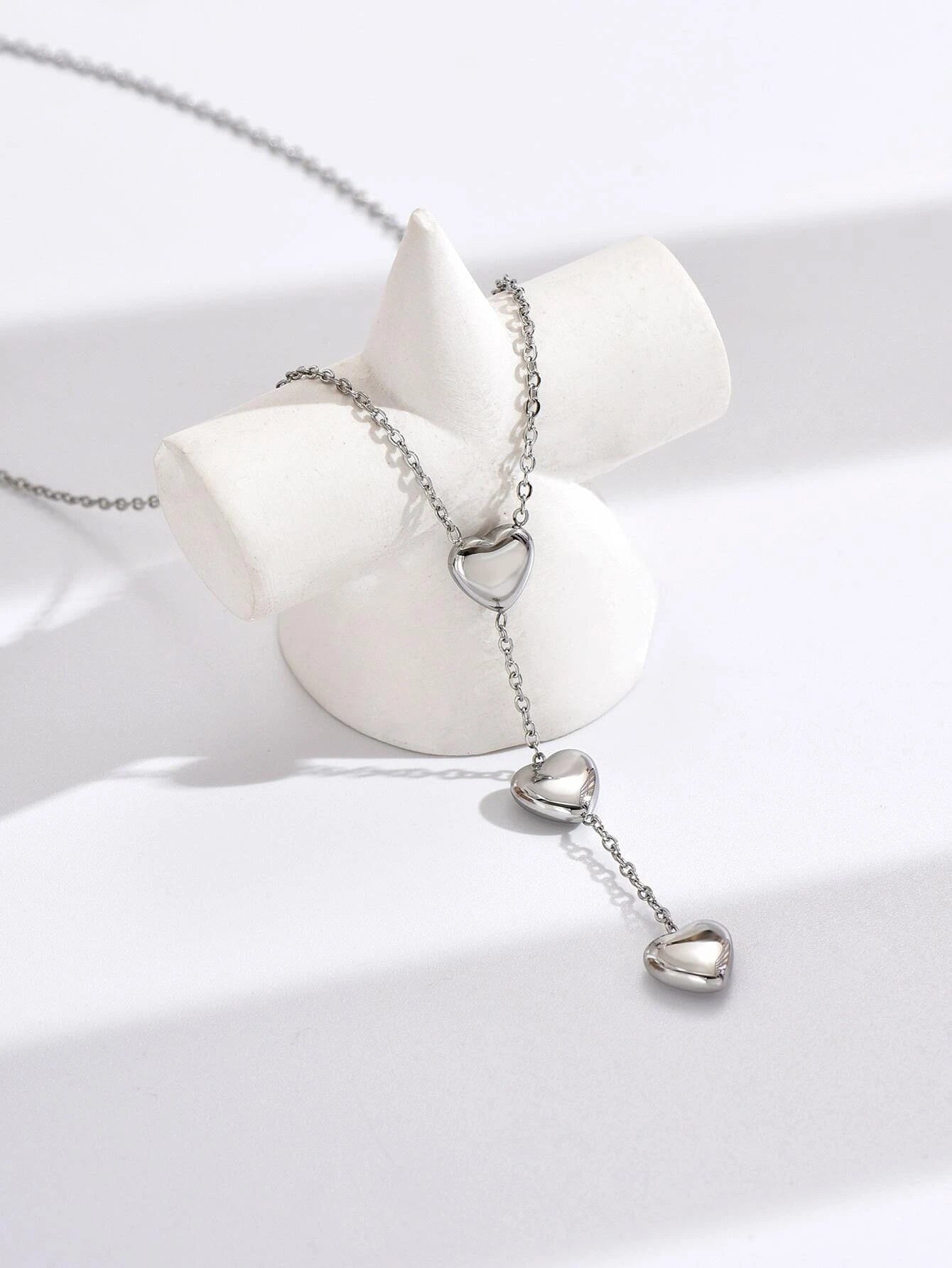 Collar estilo Coreano plateado en acero inoxidable