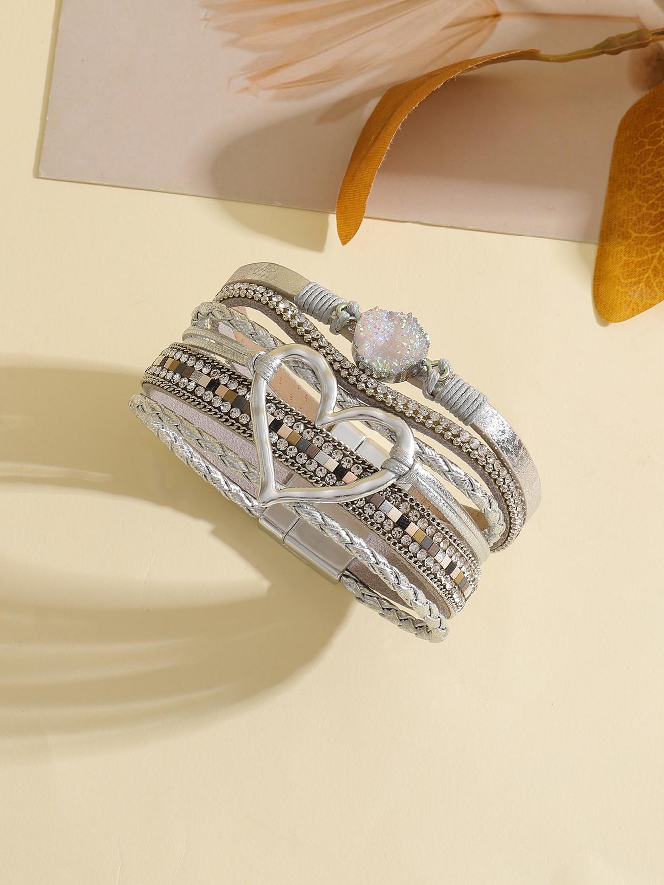 Pulsera a capas Luana con adorno de corazón