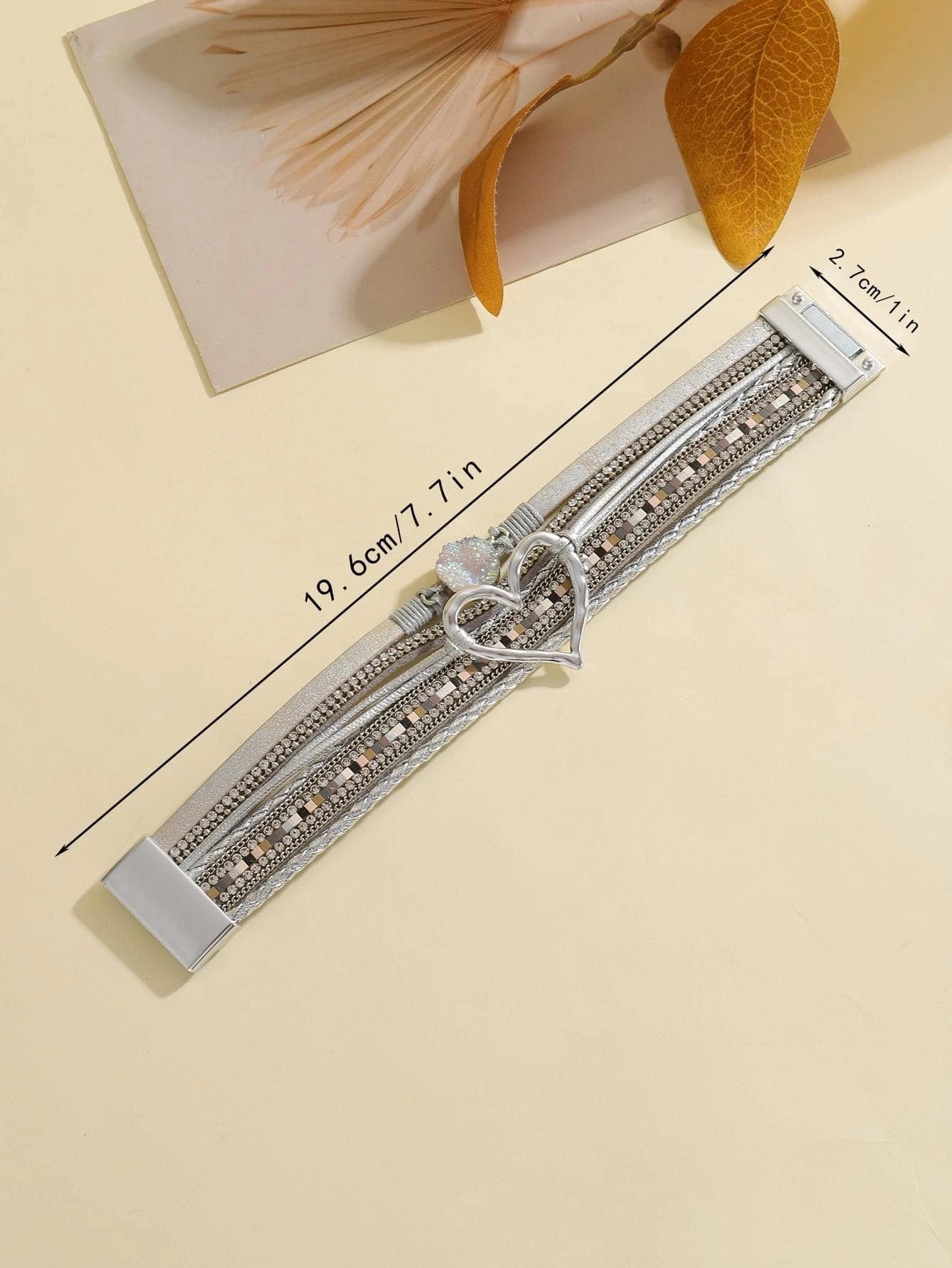 Pulsera a capas Luana con adorno de corazón
