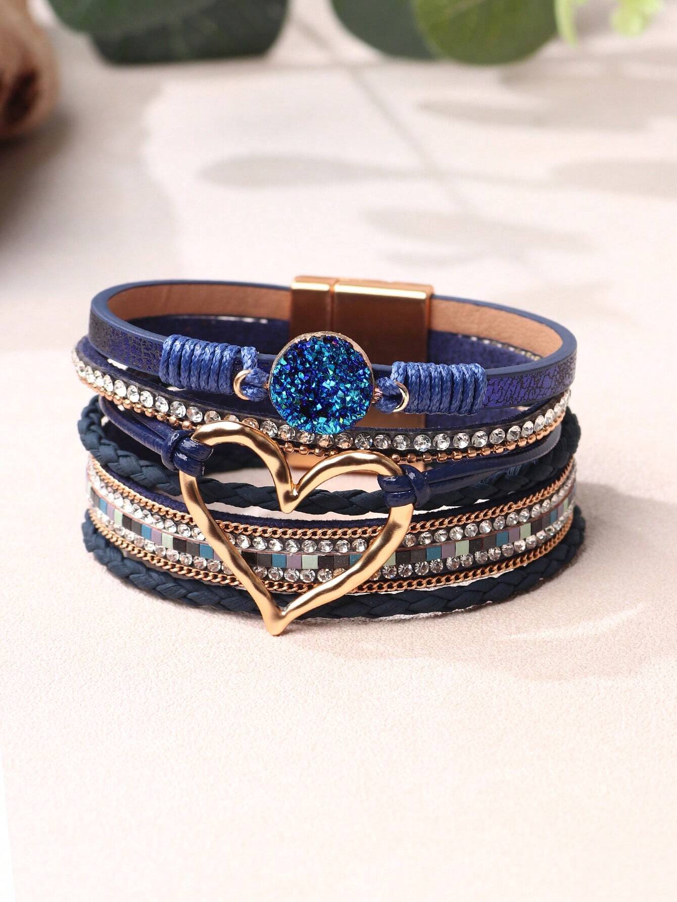 Pulsera a capas Yaris con adorno de corazón