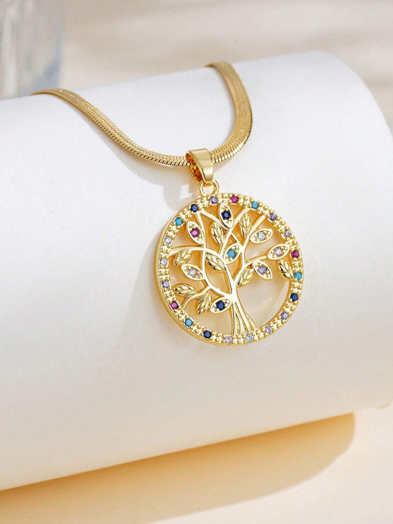Collar Árbol de la Vida Baño de Oro 18k