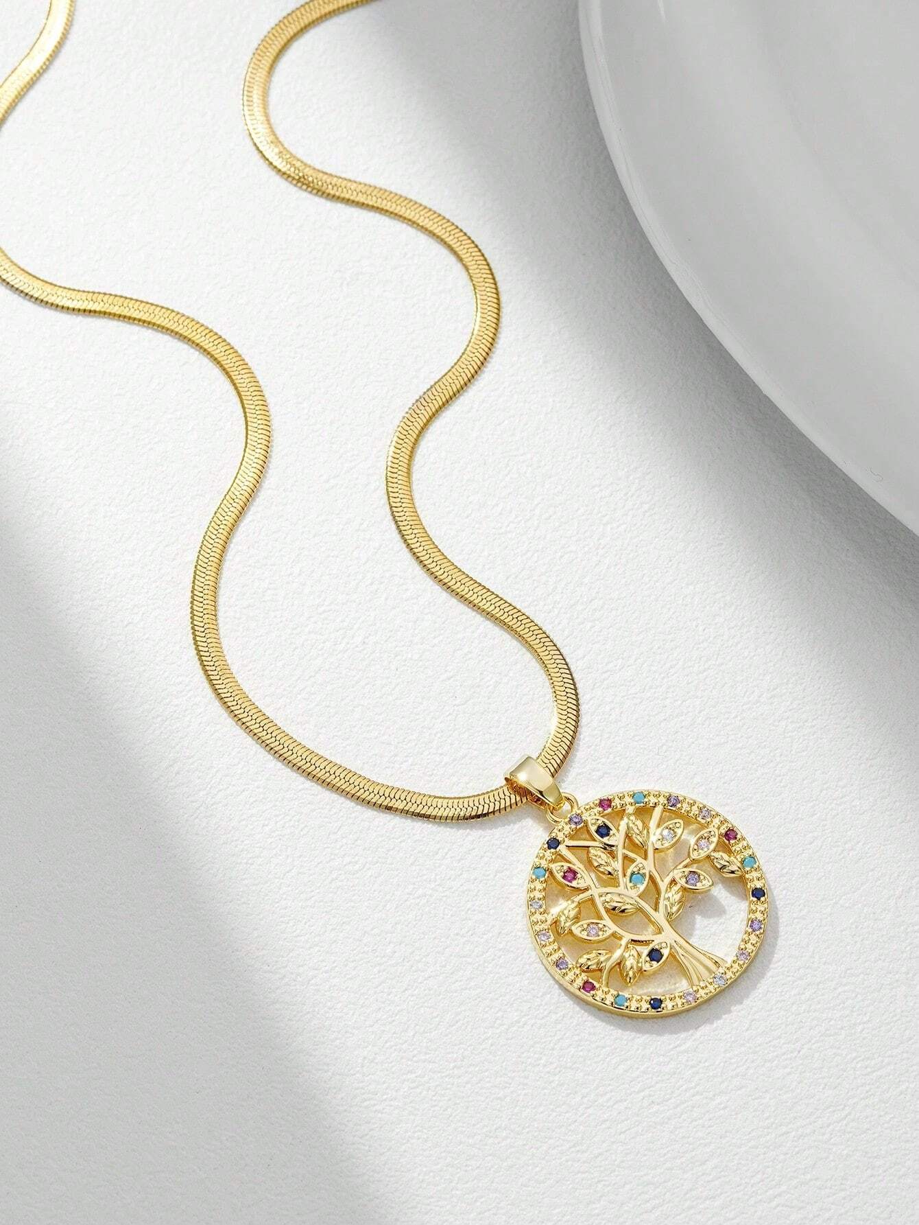 Collar Árbol de la Vida Baño de Oro 18k