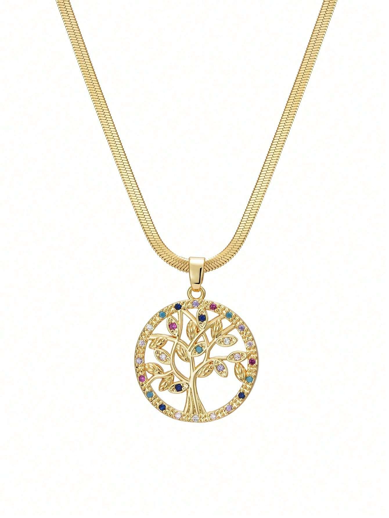 Collar Árbol de la Vida Baño de Oro 18k