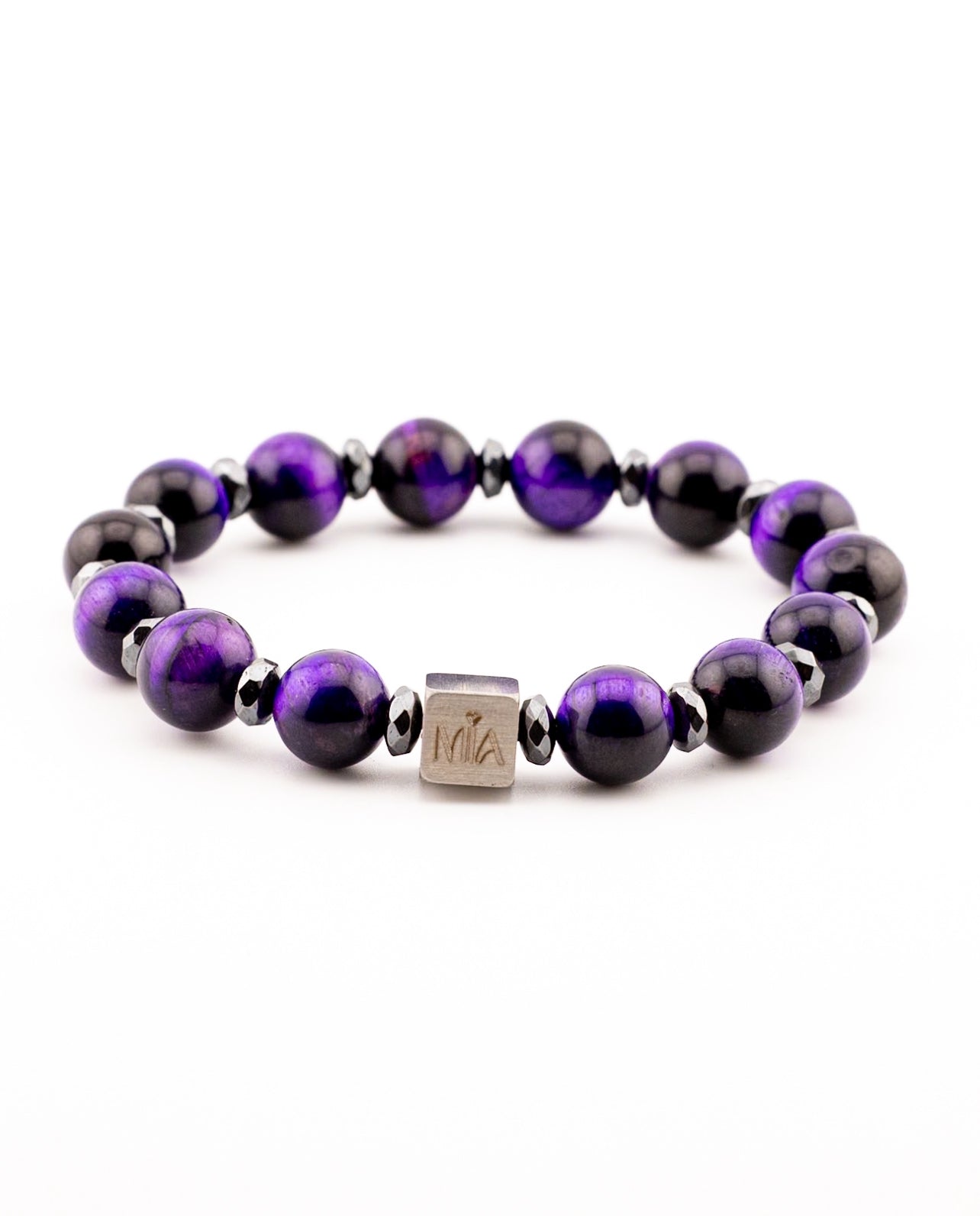 Pulsera Mia Signature Dracarys Ojo de tigre Morado