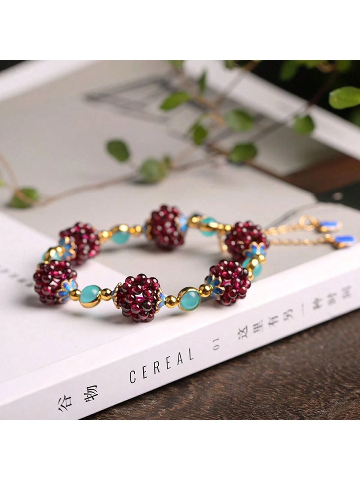 Pulsera hematita y granate Lylice