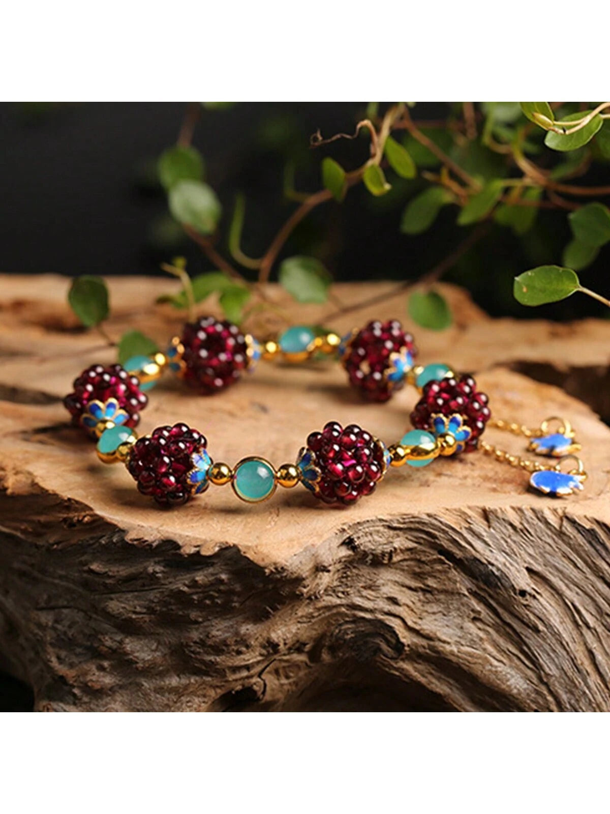 Pulsera hematita y granate Lylice
