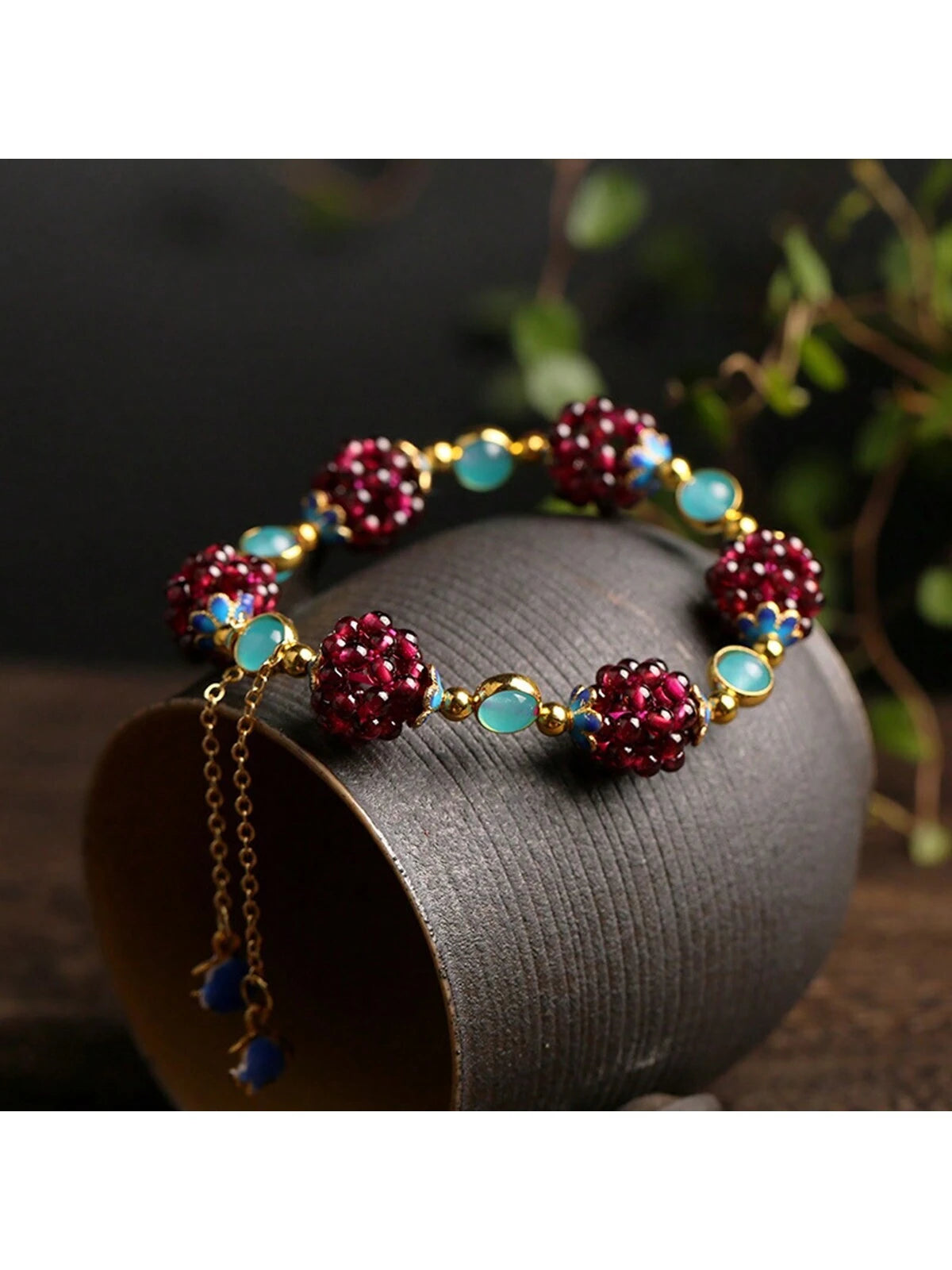 Pulsera hematita y granate Lylice