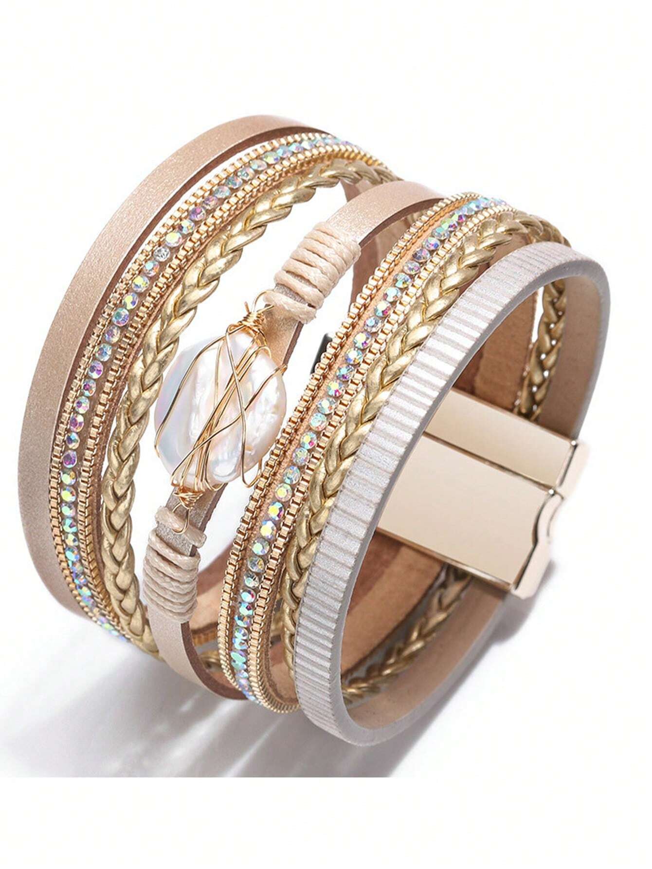 Brazalete a Capas Perla