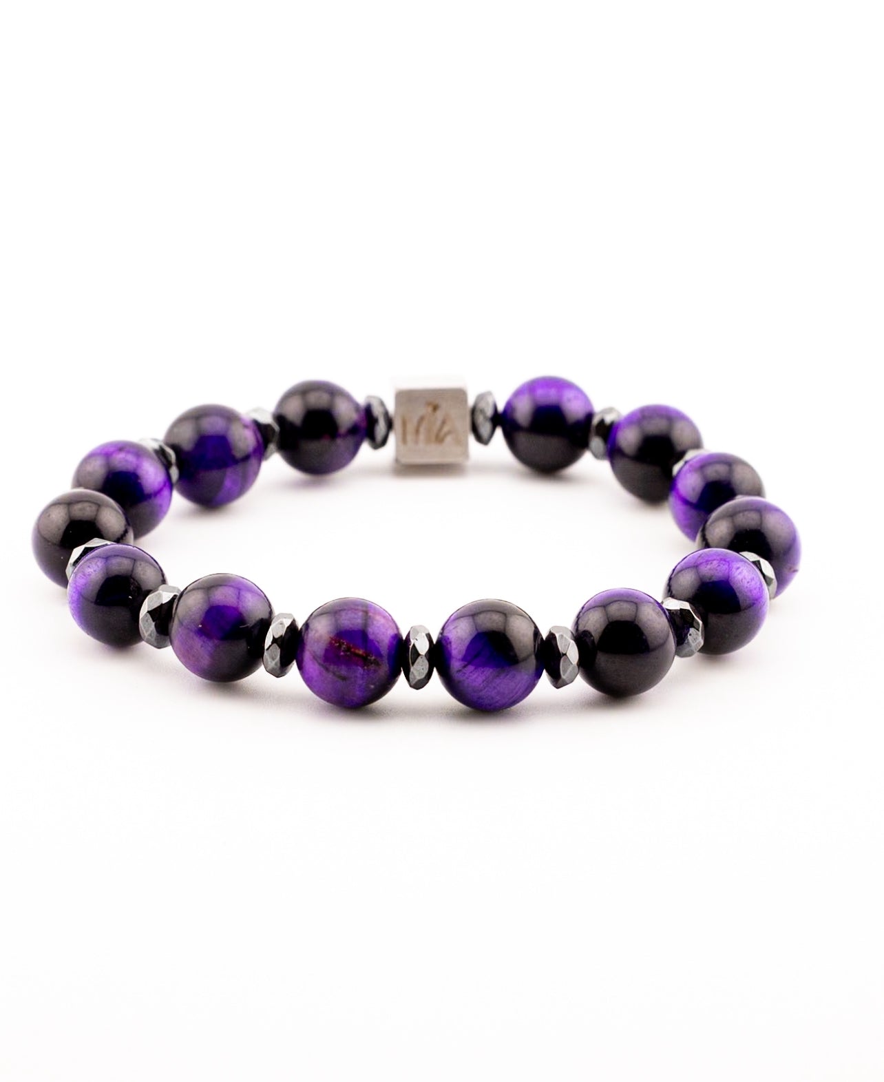 Pulsera Mia Signature Dracarys Ojo de tigre Morado