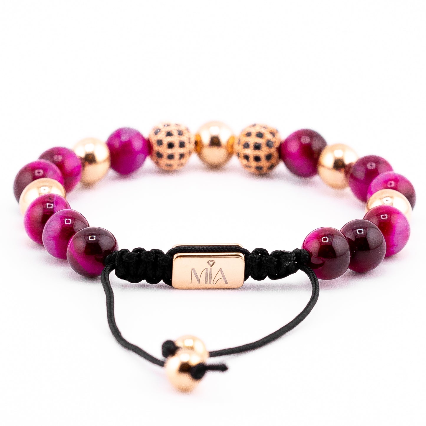 Pulsera Mia Signature Radiance Ojo de Tigre Rosado