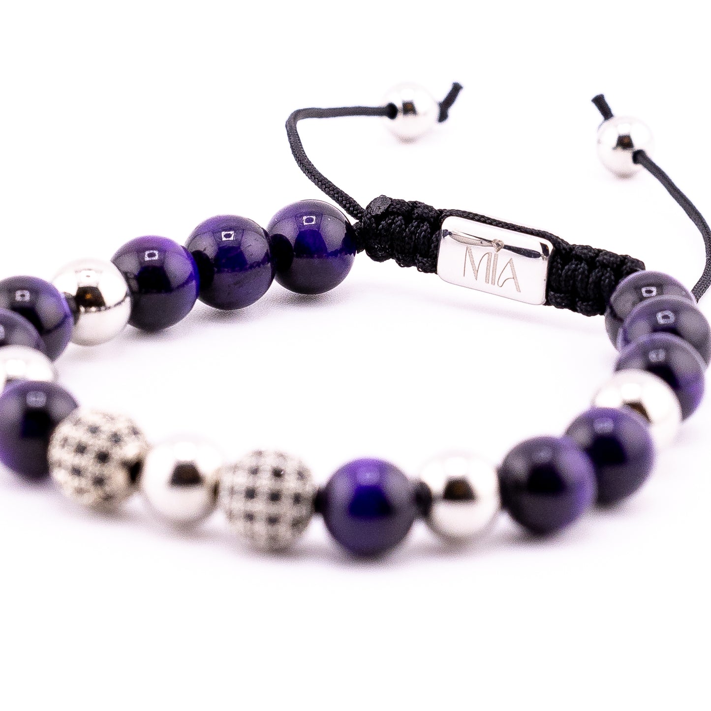 Pulsera Mia Signature Radiance Ojo de Tigre Morado