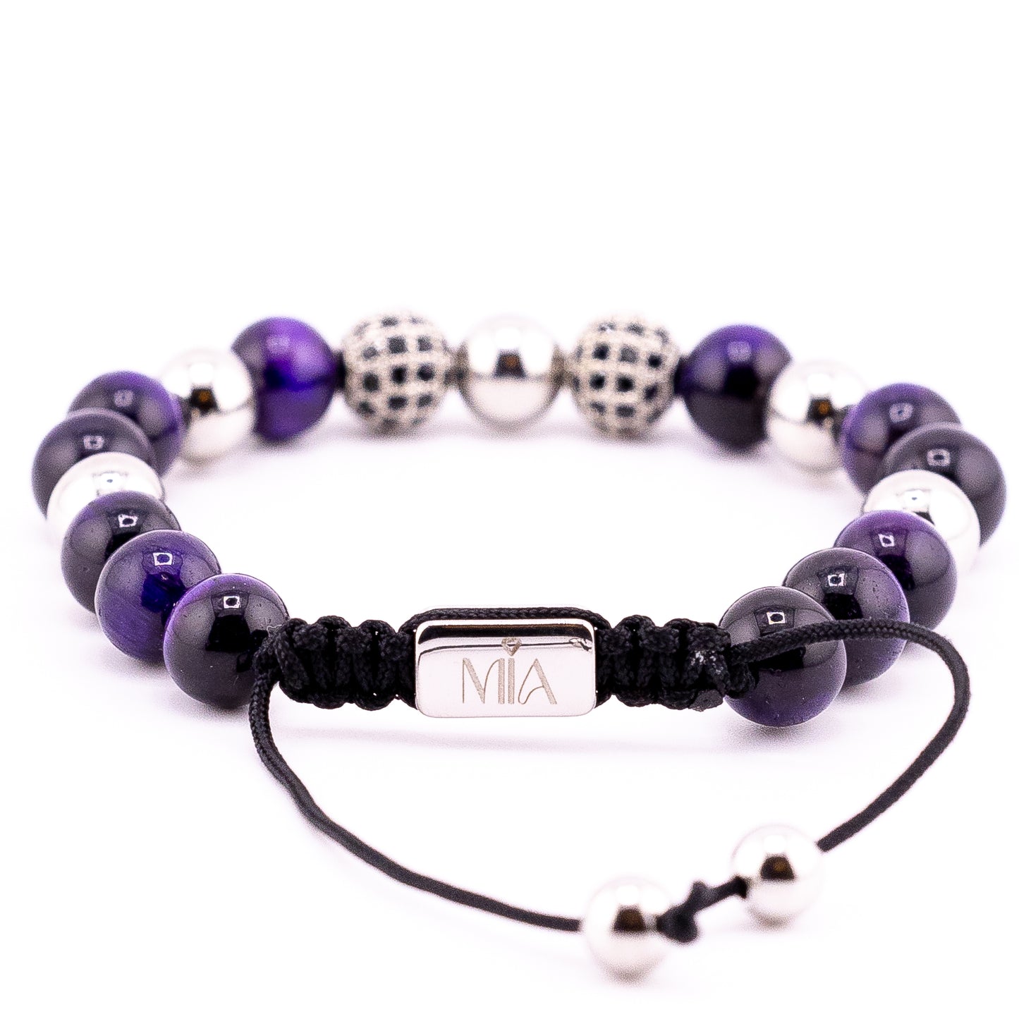 Pulsera Mia Signature Radiance Ojo de Tigre Morado