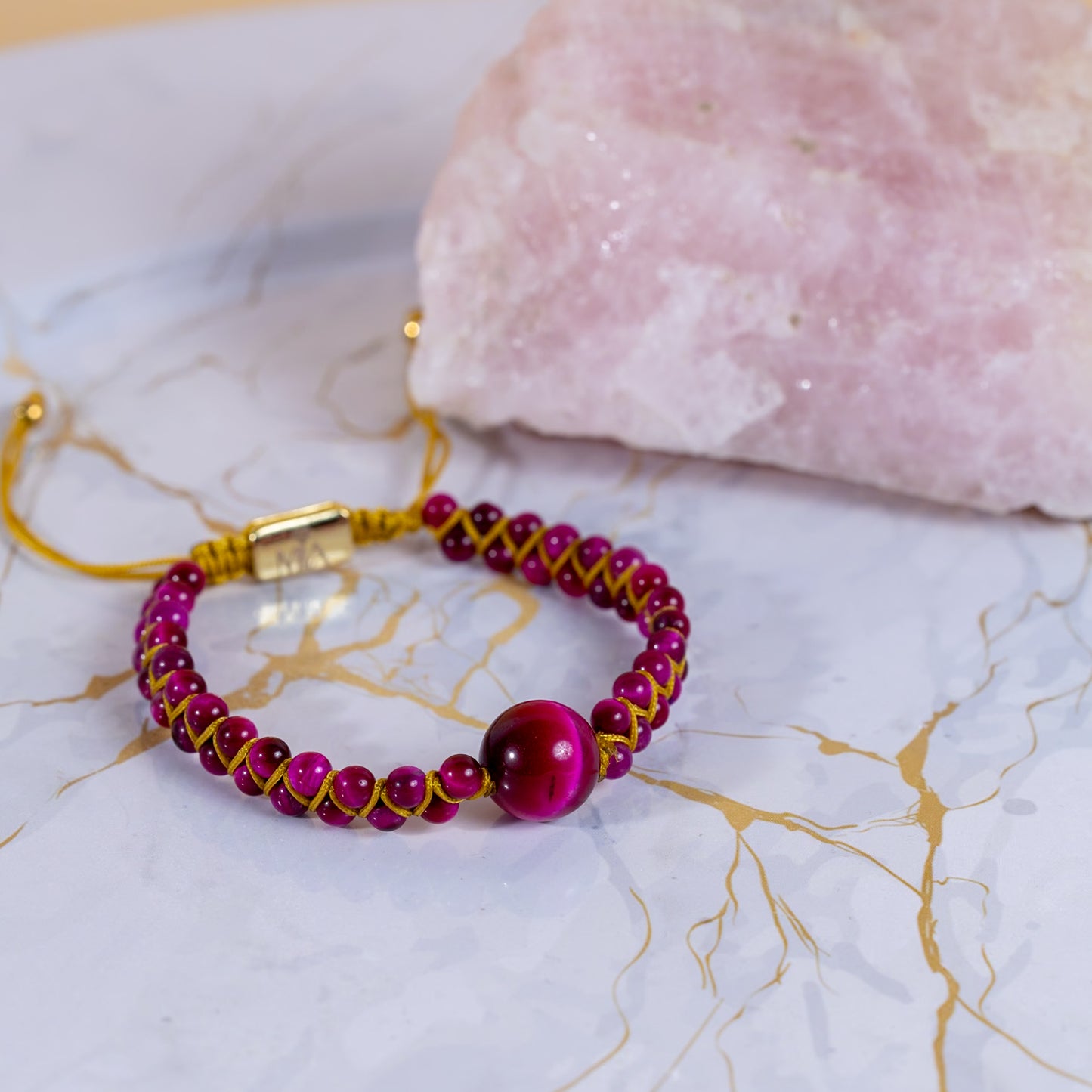 Pulsera Mia Signature Ojo de Tigre Rosado