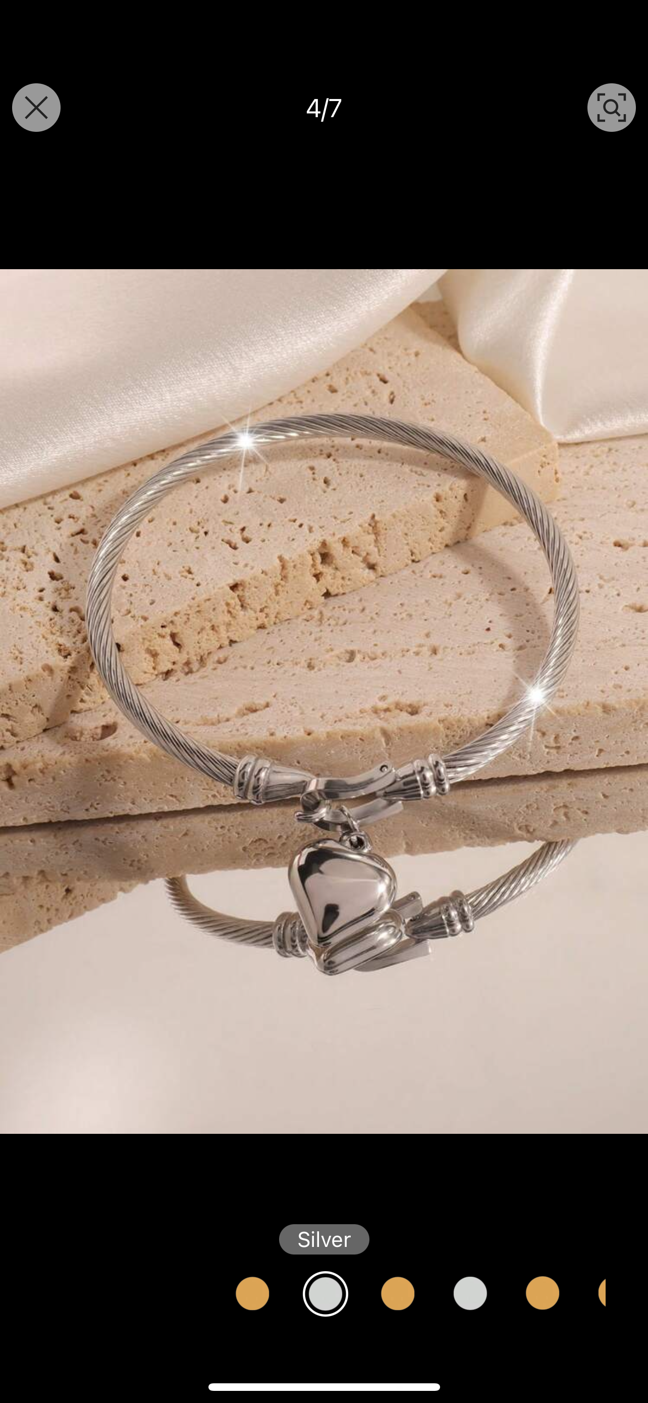 Brazalete Laura Plateado