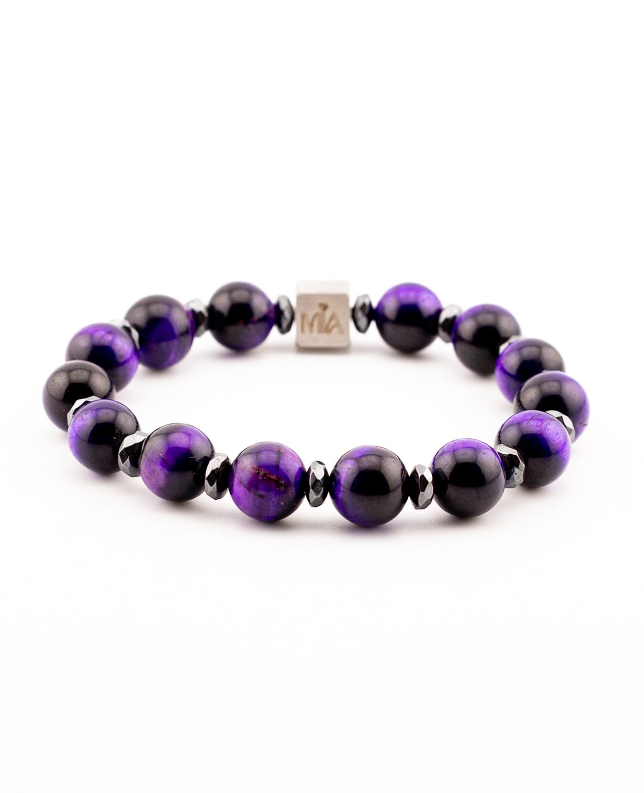 Pulsera Mia Signature Dracarys Ojo de tigre Morado