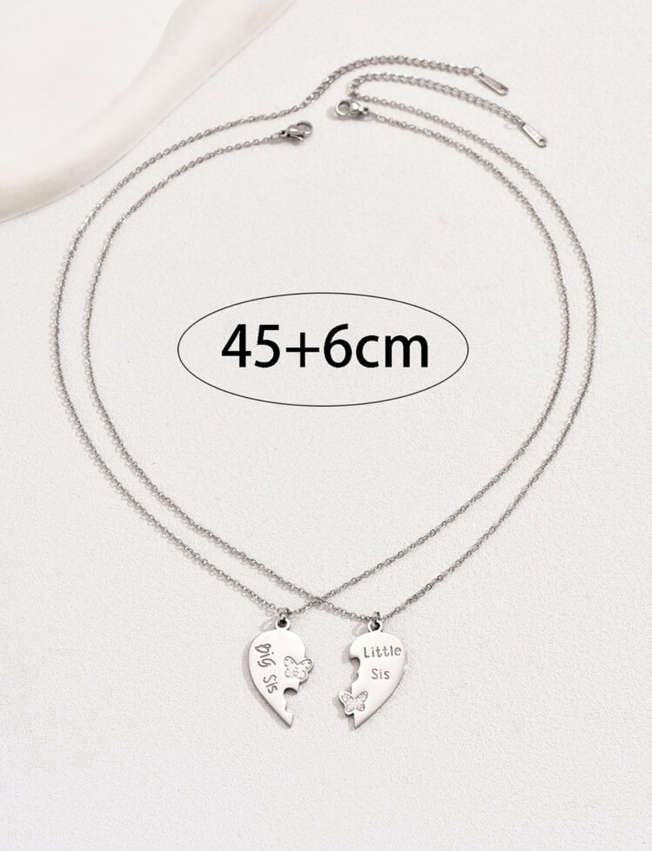 Collar pareja de corazón 2 piezas
