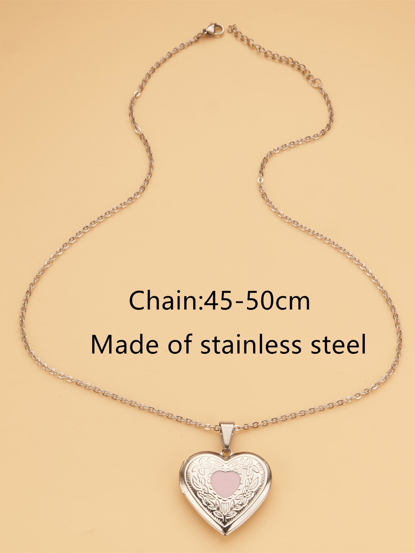 Collar Relicario Personalizable en Acero Inoxidable Plateado