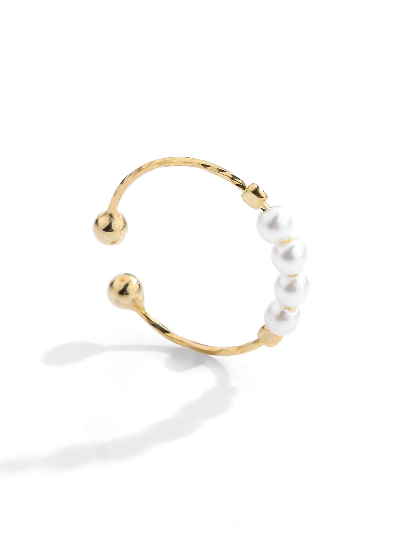 Anillo de plata con adorno de Perlas de Imitación