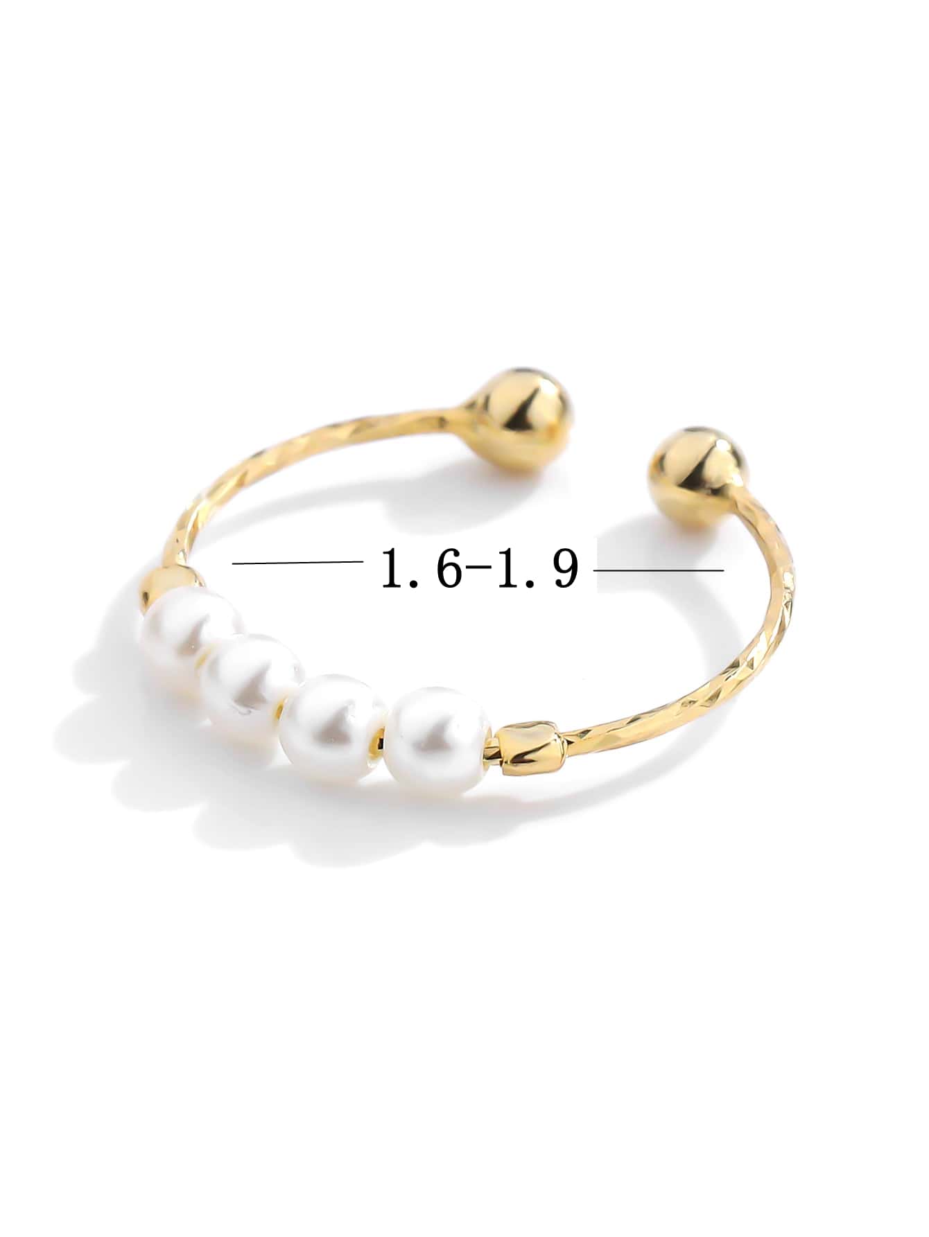 Anillo de plata con adorno de Perlas de Imitación