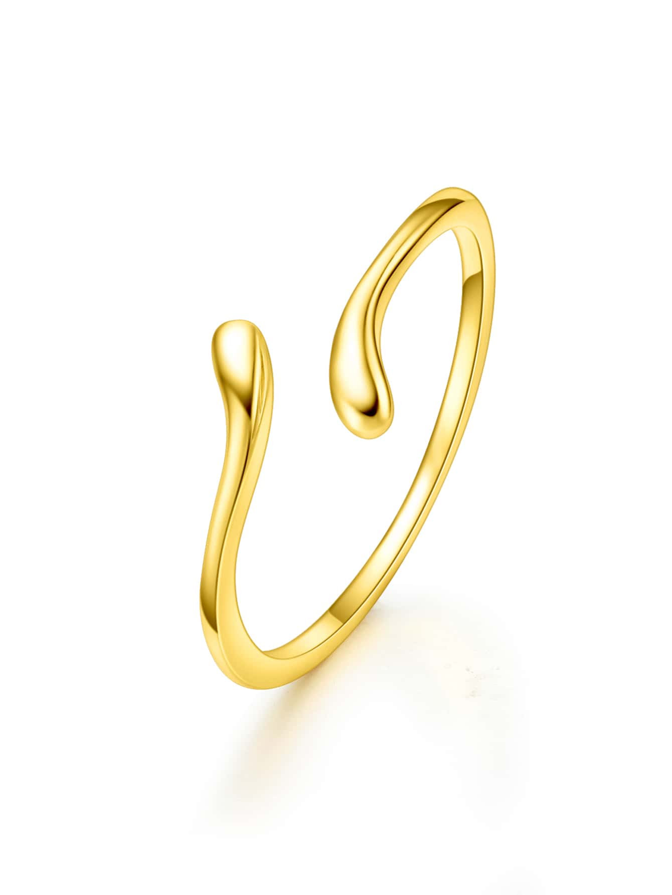 Anillo de Plata con baño de Oro 14kl minimalista Ericka