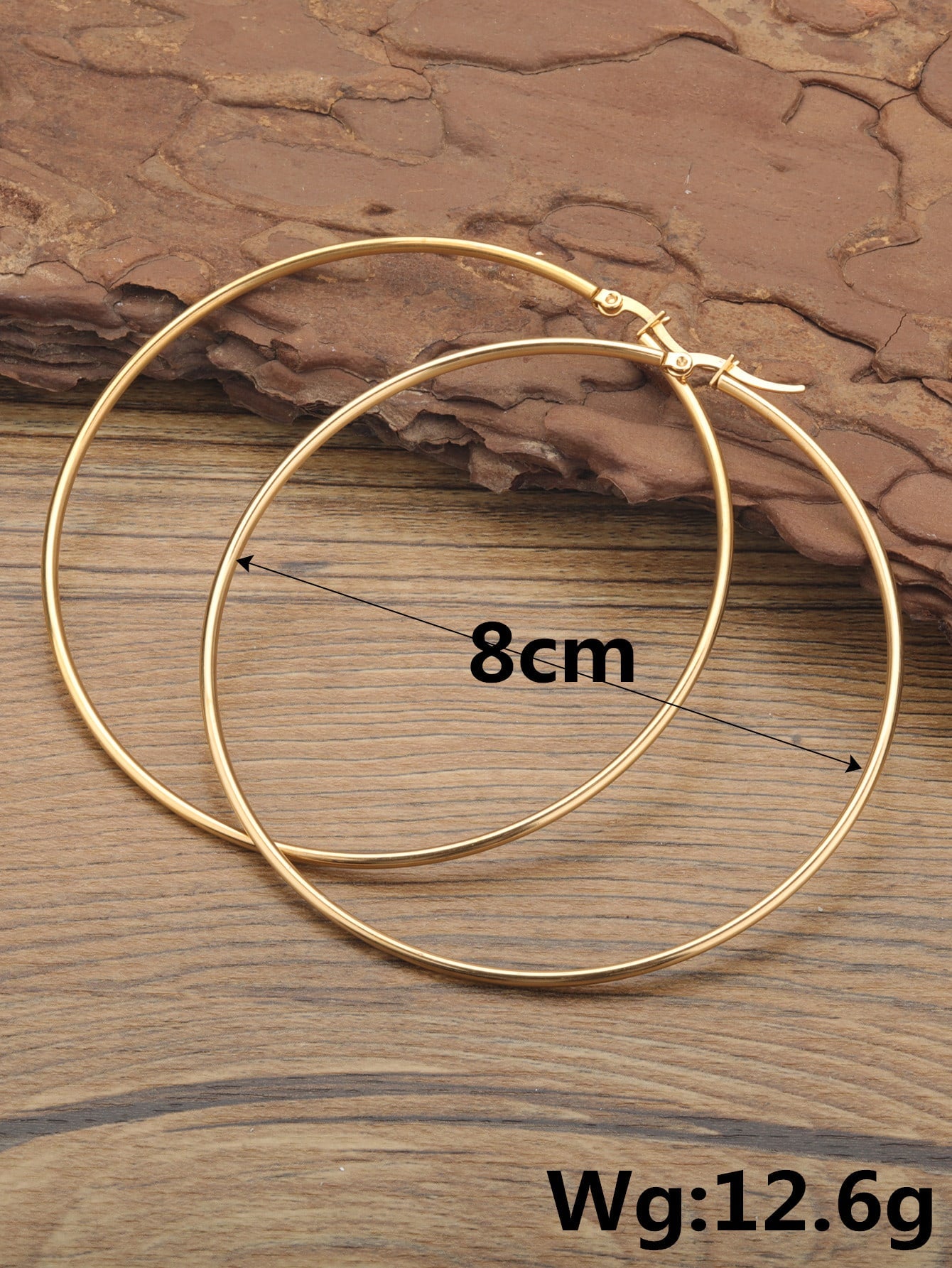 Pendientes Minimalistas Grandes en Acero Inoxidable