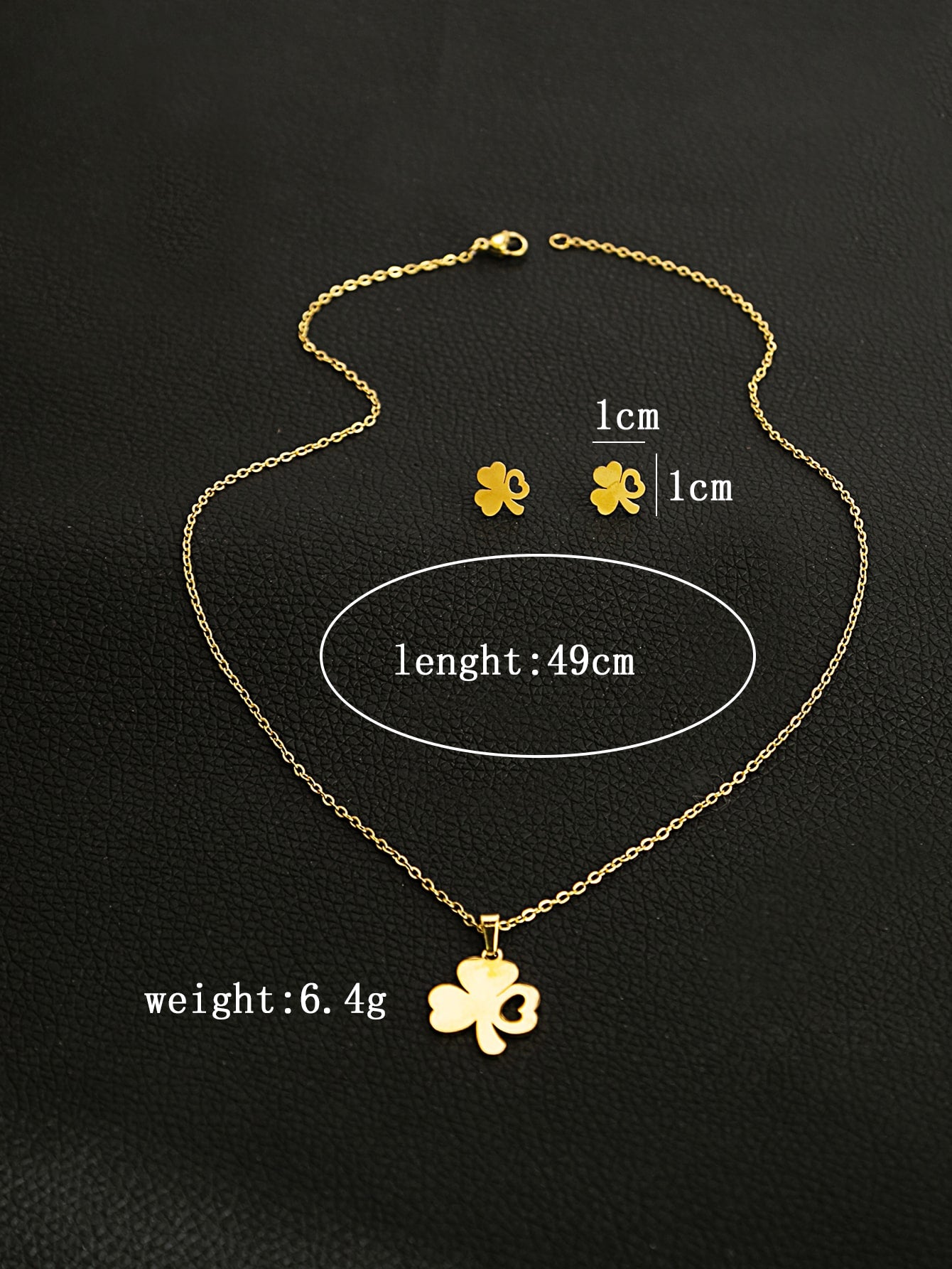 Set de 3 piezas Good Lucky en Acero Inoxidable Dorado