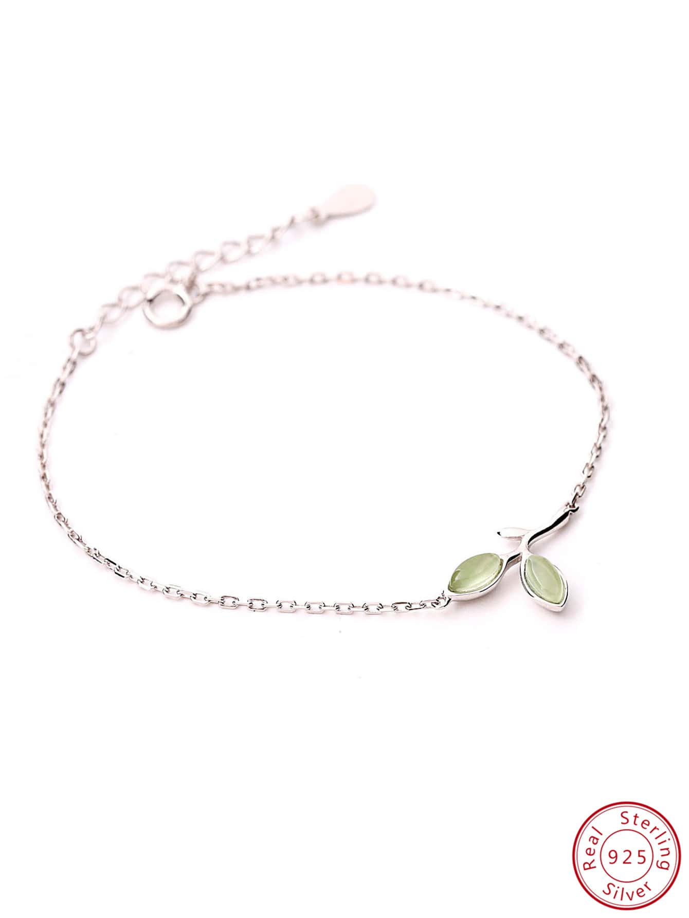 Pulsera en Plata 925 con diseño de Hojas plateada