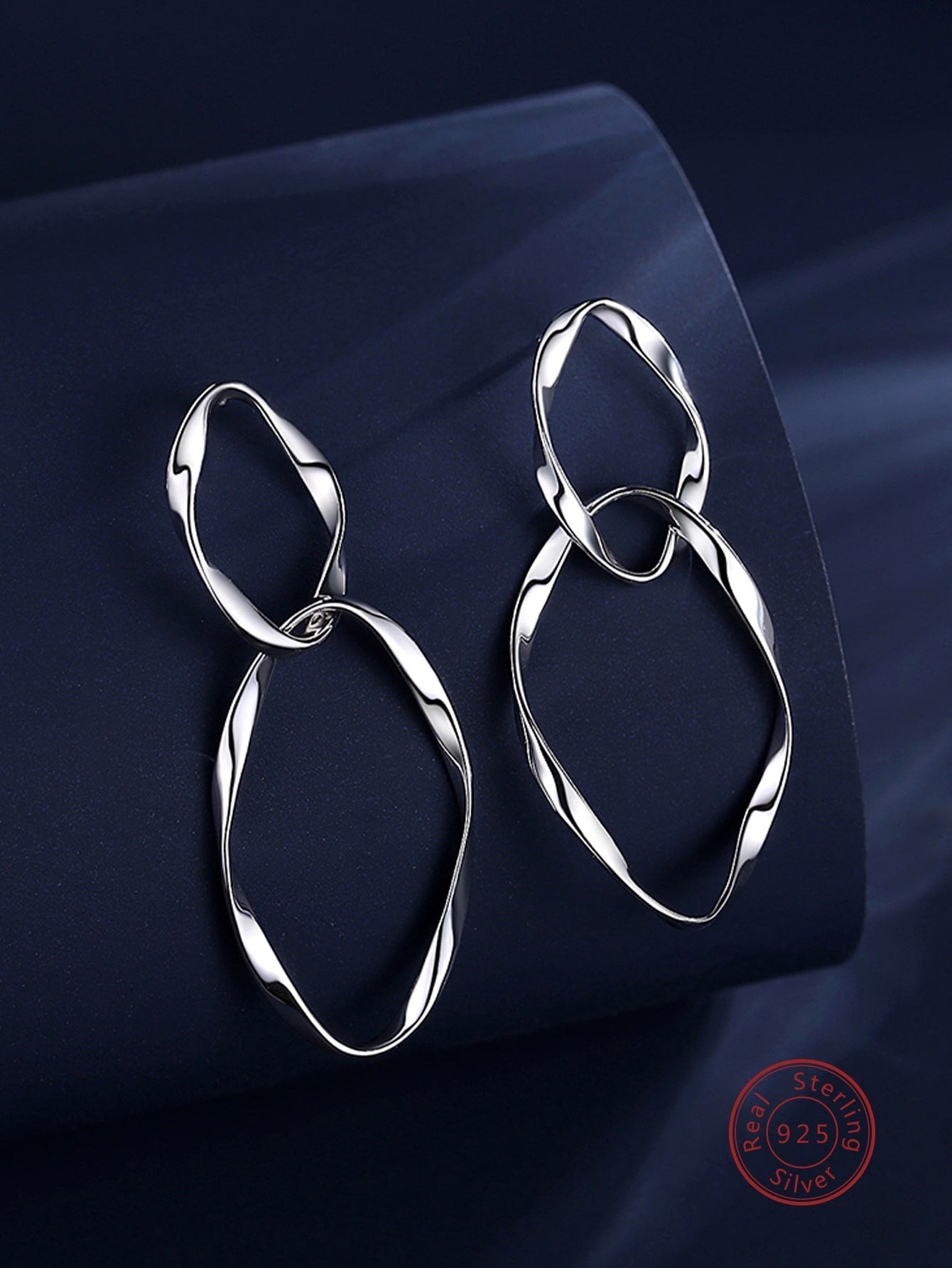Pendientes twist en Plata 925