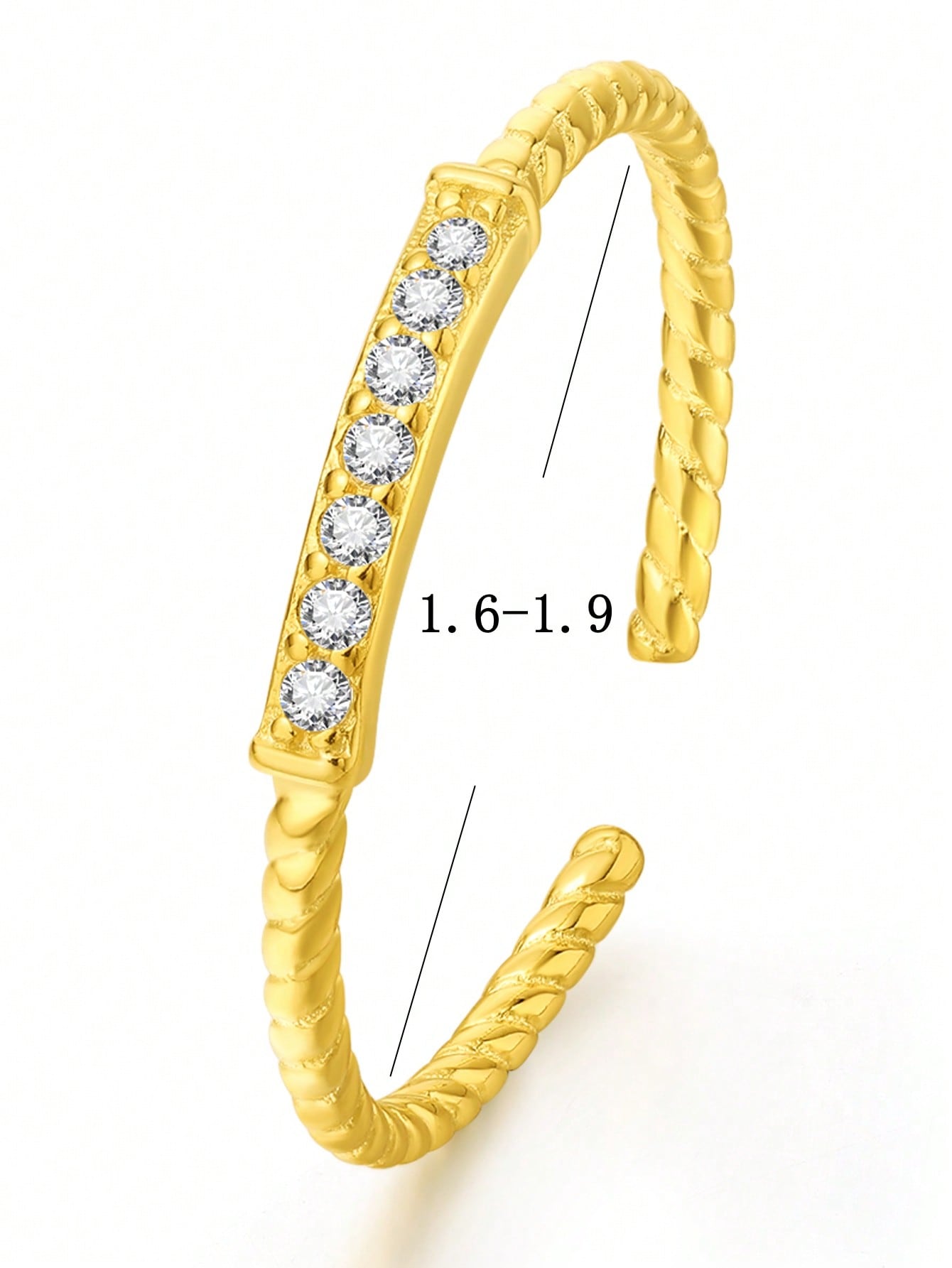 Anillo Glamorous Cubic