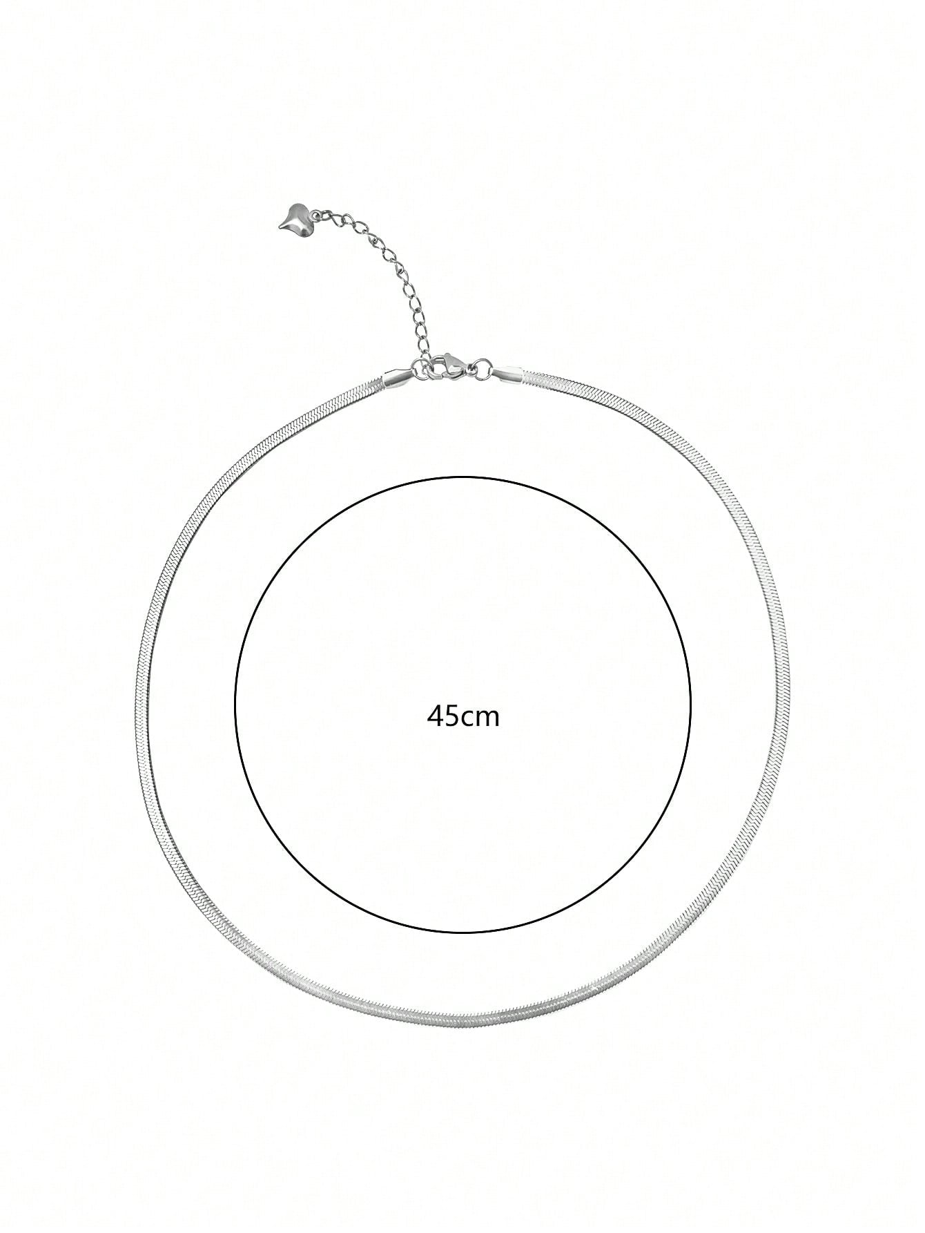 Collar minimalista en Acero Inoxidable Plateado Dora