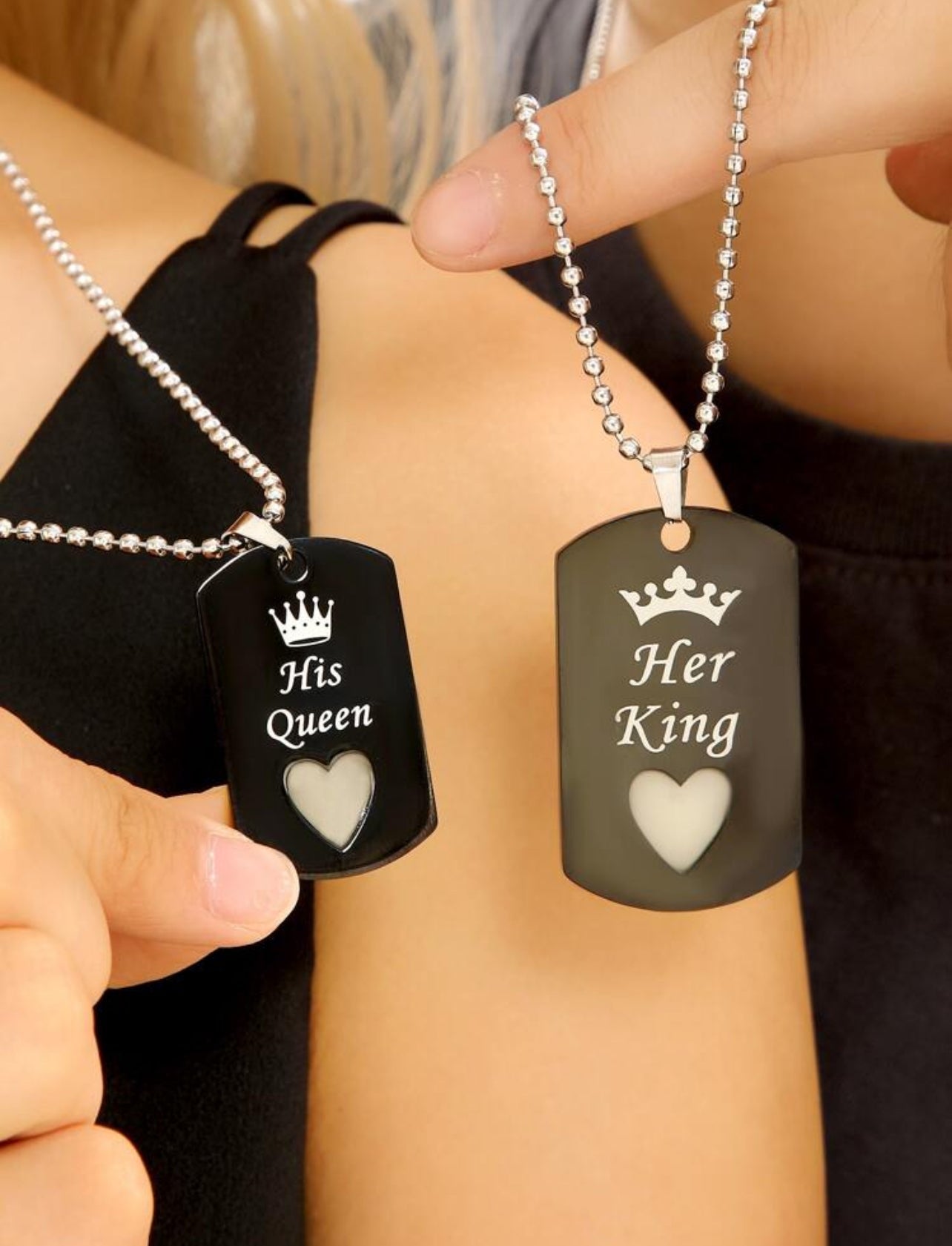 Collar pareja Queen Y King 2 piezas