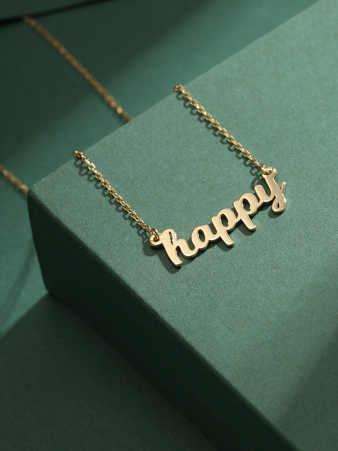 Collar Happy en Plata con baño de Oro de 14Kl