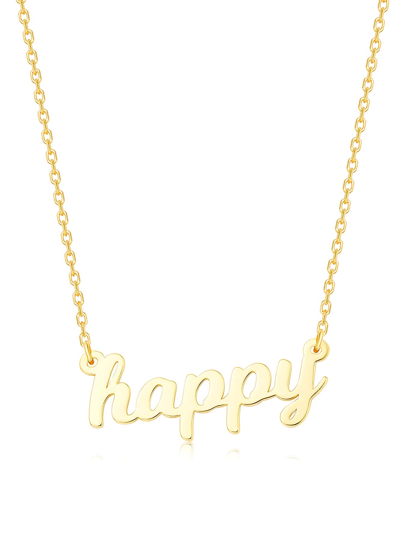 Collar Happy en Plata con baño de Oro de 14Kl