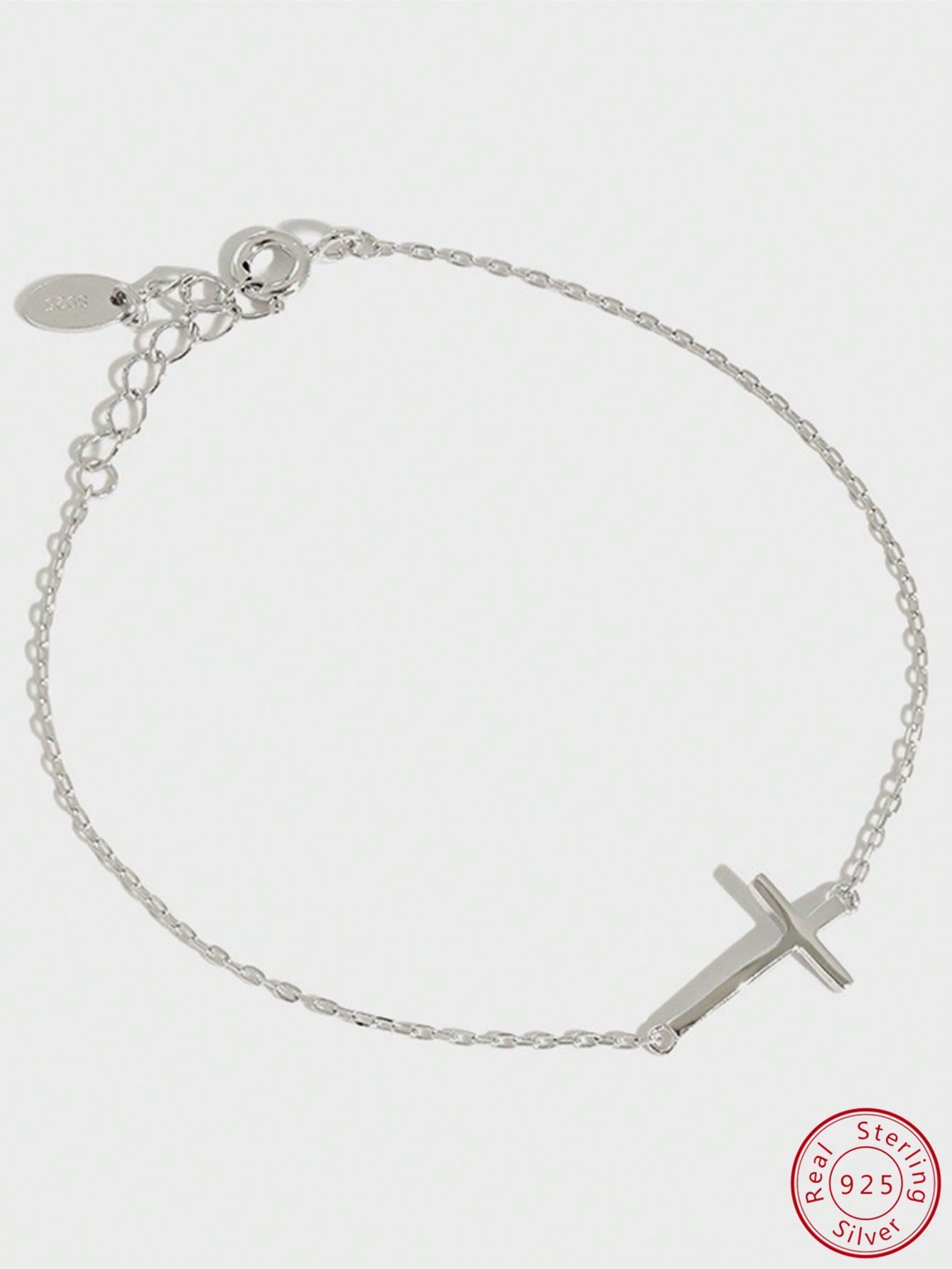 Pulsera con dije de Cruz en Plata  925